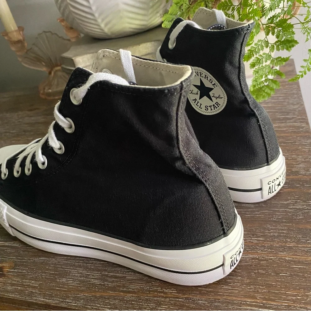 CONVERSE Chuck Taylor All‎ Star High-Top Platform Sneakers Shoes Womens 9 Black - Picture 6 of 9
